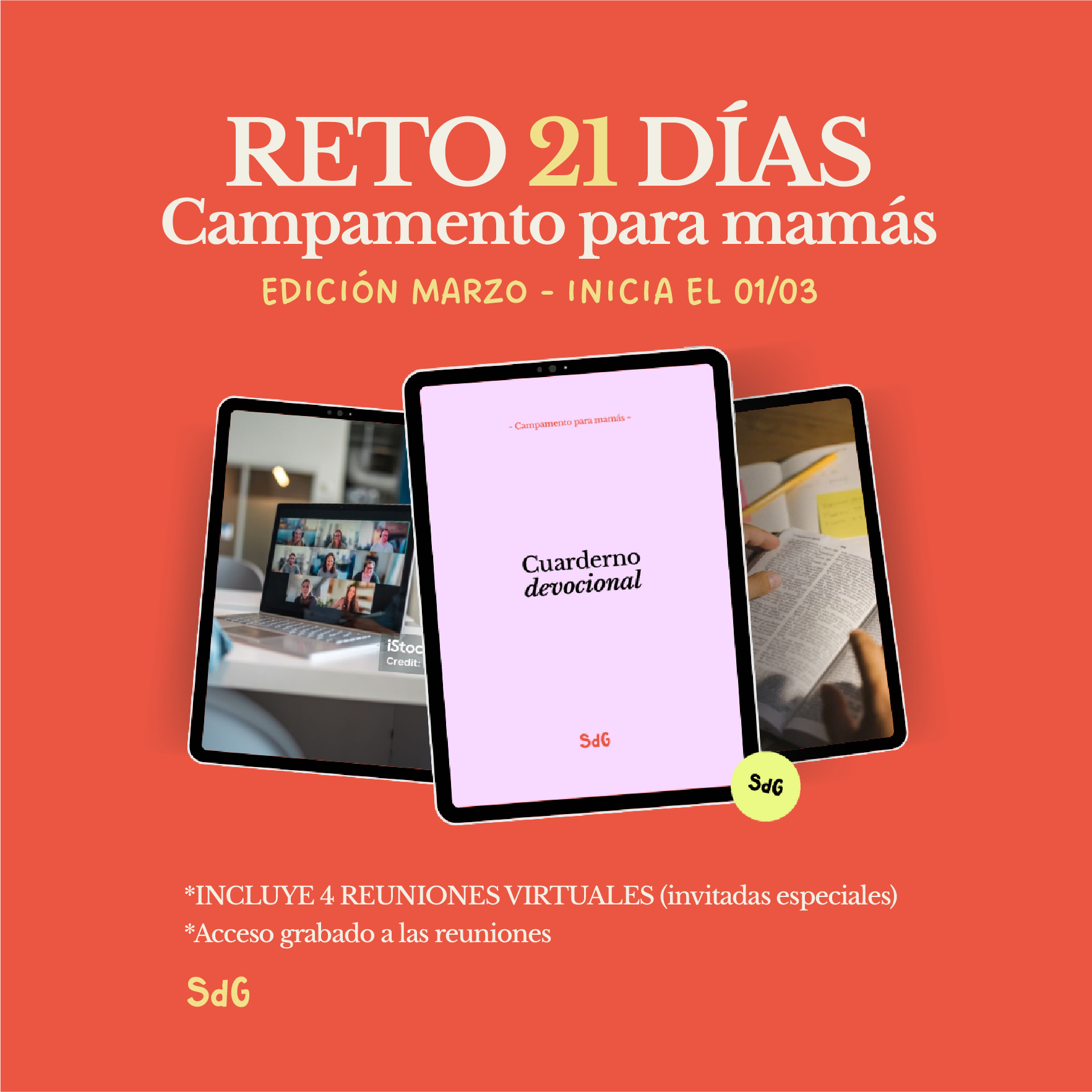 Reto 21 días: Campamento para mamás - Edición Marzo