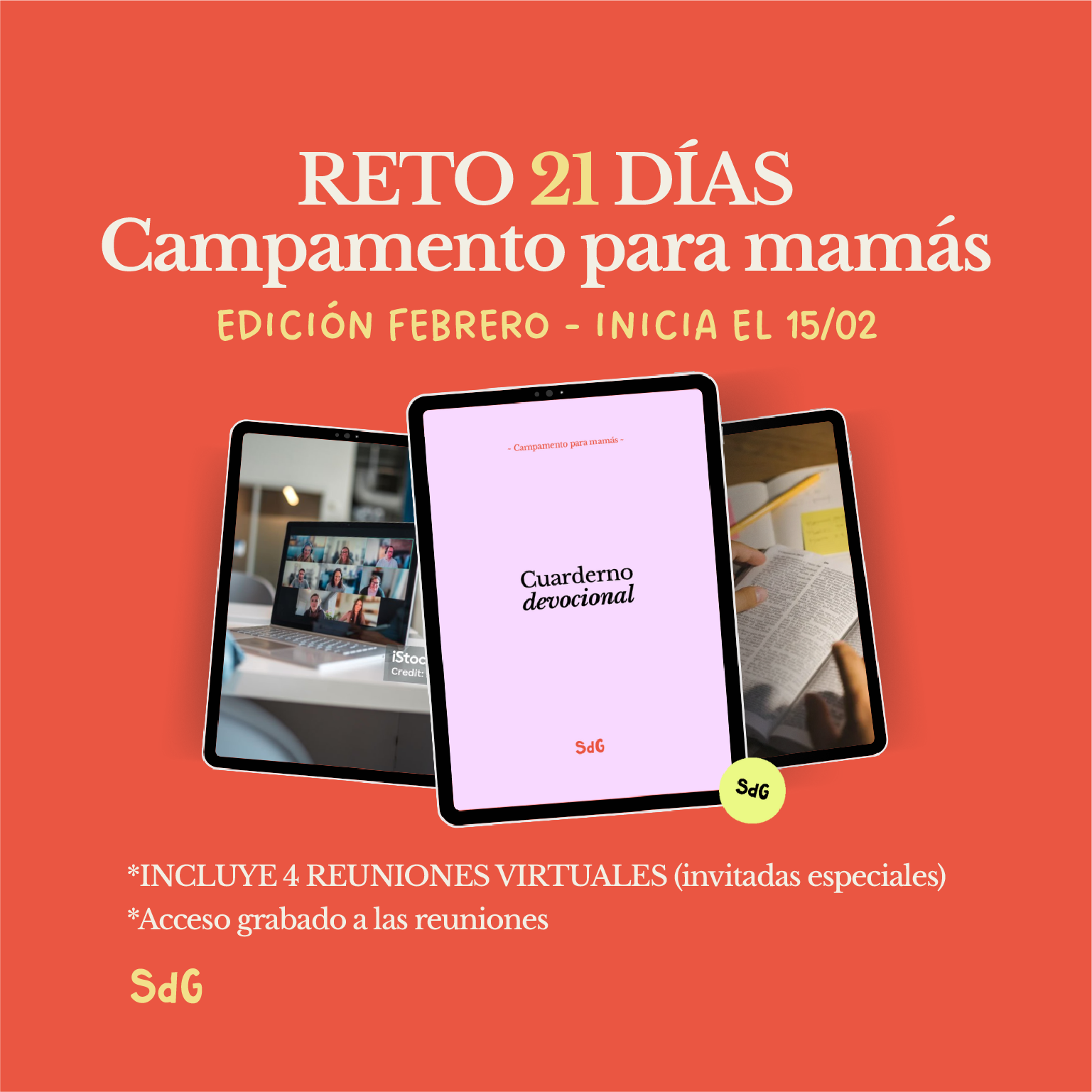 Reto 21 días: Campamento para mamás - Edición Febrero